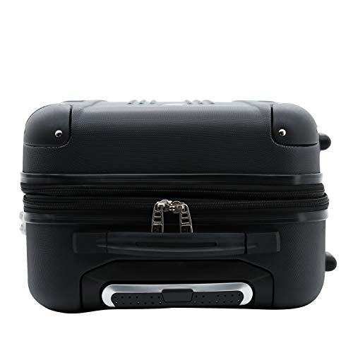 Travelers Club Chicago Hardside Expandable Spinner Luggage, Black, 3 Piece Set - color: Black, size: 3-Piece Set