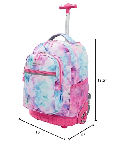 Travelers Club 18" Rolling Backpack with Shoulder Straps, Tye Dye - color: Tie Dye, size: 18 Inch