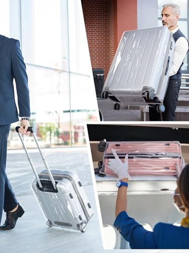 Yotako Upgraded Zippered Clear PVC Suitcase Cover 28 Inch - color: 70%clear 30%grey, size: 28inch