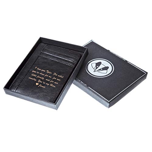 Swanky Badger Slim Front Pocket Wallets - color: Black Message