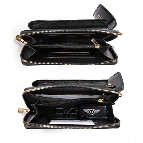 Montana West Crossbody Cell Phone Purse for Women RFID Blocking Cellphone Wallet - color: Black