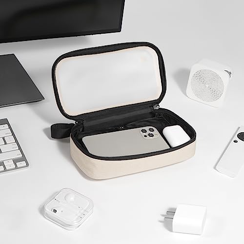 pack all Clear Electronic Organizer, Compact TPU Cable Organizer Bag - color: Beige