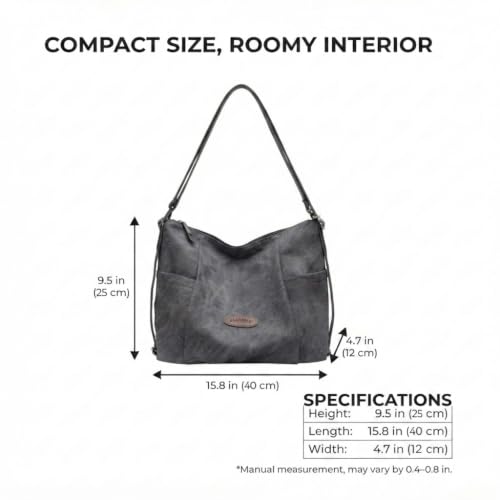 Convertible Backpack for Women, 3-in-1 Shoulder Crossbody Hobo Bag - color: Khaki