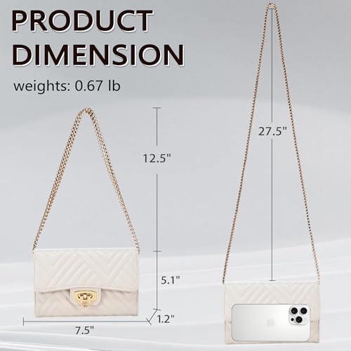 Small Crossbody Bag Sling Bag, Phone Holder for Women - color: Q Beige White