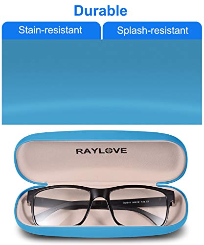 RayLove Unisex Hard Shell Eyeglasses Cases, Protective Case For Glasses - color: Sky-blue