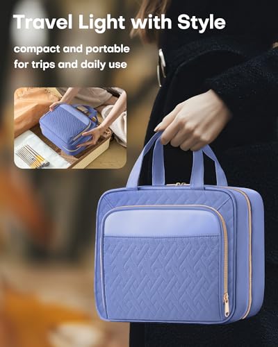HOTOR Hanging Travel Toiletry Bag Women Men, Aegean-Blue, Large - color: Aegean-Blue, size: Large