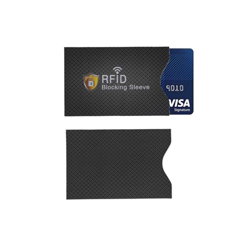 Shudyear RFID Blocking Credit Card Sleeve Protectors – One Card One Use Slim Wallet Inserts for Credit Cards, Debit Cards & ID Protection (Black checkered pattern -5pcs) - color: Black checkered pattern -5pcs