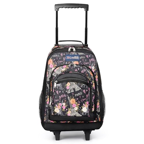 20" 2-in-1,Wheeled Travel Luggage Bag w/Telescopic Handle - color: JH-2561-Floral-20