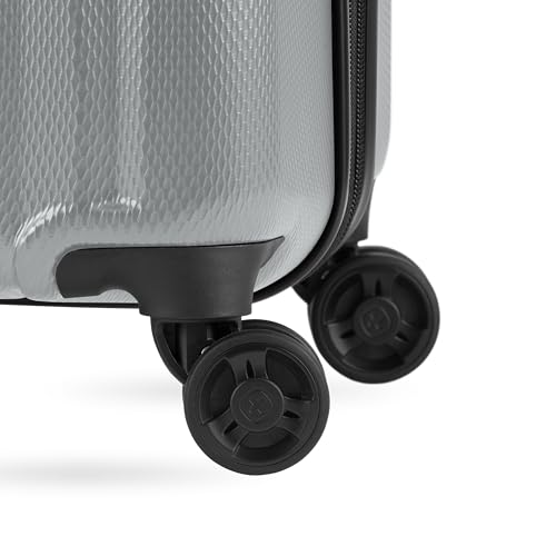 SwissGear 7272 Energie Hardside Expandable Luggage with Spinner Wheels, Silver, 3-Piece Set (19/24/27) - color: Silver, size: 3-Piece Set (19/24/27)