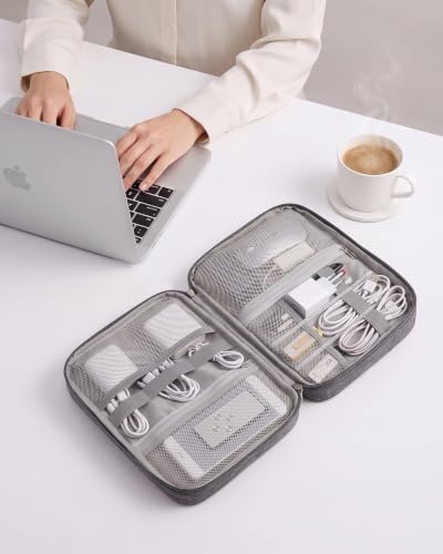 OrgaWise Electronics Travel Organizer, Three-Layer Tech Case - color: Three layer-Grey