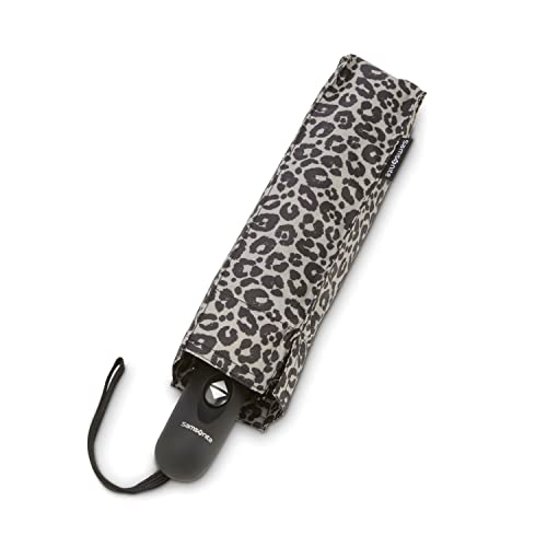 Samsonite Windguard Auto Open/close Umbrella, One Size, Grey/Black Cheetah - color: Grey/Black Cheetah, size: ONESIZE