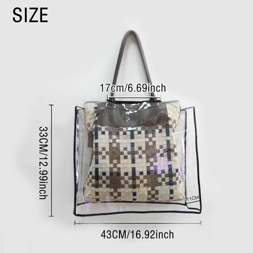 Handbag Raincoat Transparent PVC Handbag Rain Cover (square) - style: square