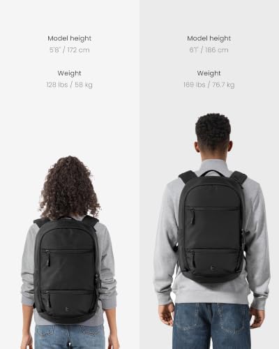 tomtoc Laptop Backpack 26L, Large Work Bag Fits 15.6-16 Inch Laptop - color: Black, size: 26L