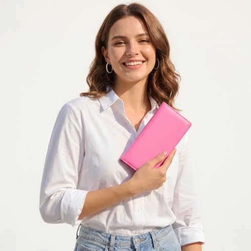 Tipmile Slim Wallet for Women, RFID Blocking Credit Card Holder - color: Pink