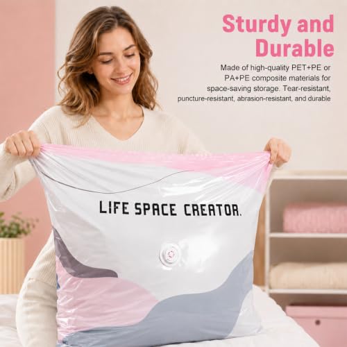 3 PACK No-Pump Vacuum Storage Bags, Cube Compression Life Space Saving Storage Bags, No-Pump 3D Large Vacuum Storage Compression Bag for Clothes and Bedding (39.4" × 31.5" × 12.5") - size: 39.4" × 31.5" × 12.5"