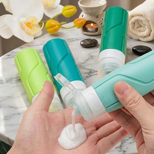 15 Pack Travel Bottles for Toiletries,Silicone Toiletry Containers, Purple - color: Purple