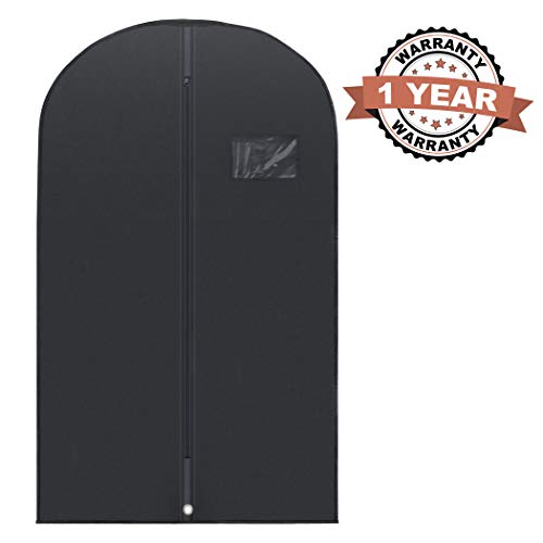 PLX 40" Black Garment Bags Suit Bag for Travel & Clothing Storage - size: 5 pack black: 40” x 24”