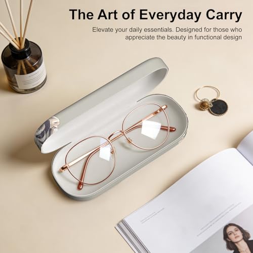 Hard Shell Leather Sunglasses Case,Classic Fashionable Cute Large Glasses Case for Women Men,Sunglass Eyeglasses - color: Fun Skull