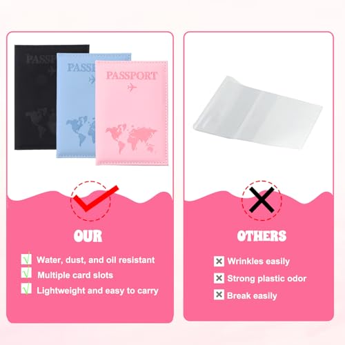 3 Pack Passports Wallet for women, Passport Holder for Travel