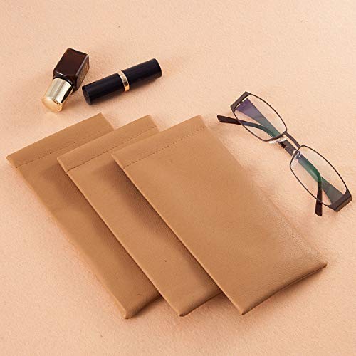 TRIUMPH VISION Eyeglass Case Glasses Case Soft Sunglass Pouch Sleeve 3 Pack - color: 3 Pack Khaki