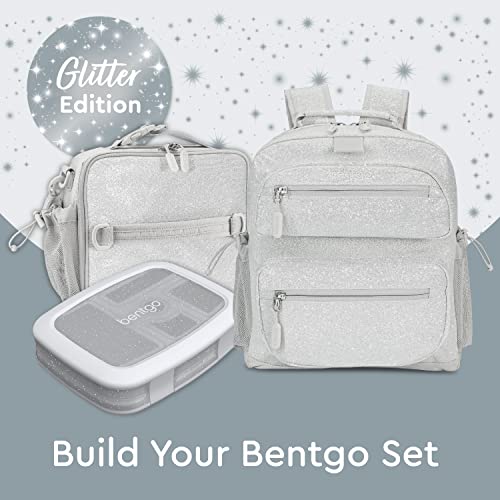Bentgo Kids Print Durable & Water-Resistant Backpack - color: Glitter Edition - Silver, size: Kids Medium