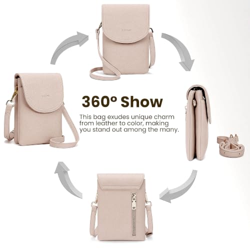 Small Crossbody Purses Rfid Crossbody Phone Purse for Women Travel - color: Apricot