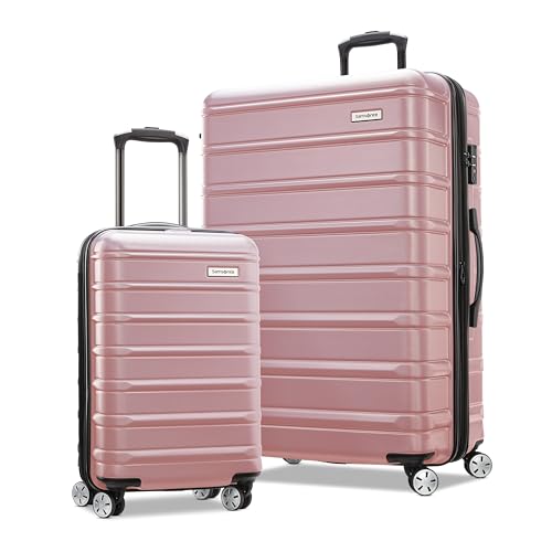 Samsonite Omni 2 Hardside 2 Piece Set - Includes Global Carry-On & Large Checked Suitcases - 360° Dual Spinner Wheels - Integrated TSA Lock & Expansion - Amazon Exclusive - Rose Gold - color: Rose Gold, size: 2-Piece Set (Carry-on/Large)