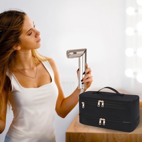 Travel Carrying for Shark Flex Style, Double Layer Hair Dryer Case - color: Black