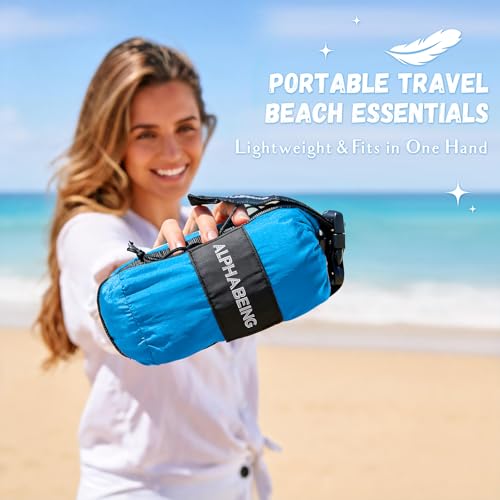 AlphaBeing Beach Blanket Waterproof Sandproof, Extra Large Beach Mat - color: Threeblue, size: 120“×108”