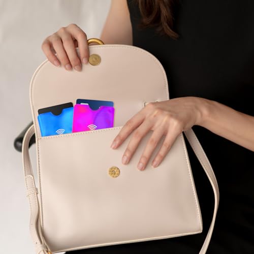 10pcs RFID Blocking Sleeves,Credit Card Protector Colorful Identity Theft Protection Passport Debit ID Cards Holders for Women Men(10)