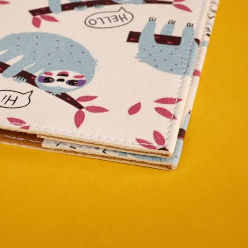 Passport Cover for Kids, Women and Men, Cute Travel Passport Holder (Sloth Pattern) - color: 11. Sloth Pattern