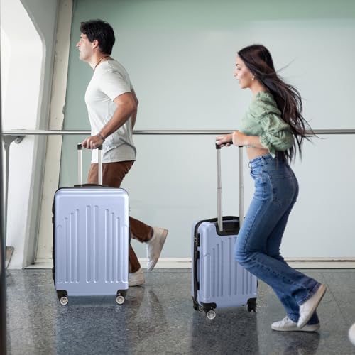 Karl home Luggage Set 3 Piece Hardshell Suitcases with TSA Lock, Blue - color: Sea Blue, size: 3 Piece Set (20/24/28 Inch)