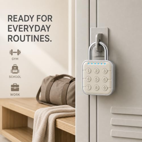 Locker Lock, 6-Digit Keypad Combination Lock for Gym Lockers - color: Champagne Gold, size: 1 Pack