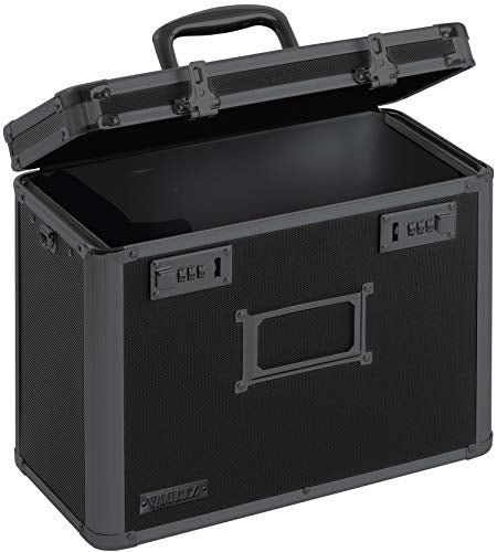 Vaultz Locking File Organizer Box with Combination Lock, 14" x 7" x 12.19", Black - color: Tactical Black, size: Letter