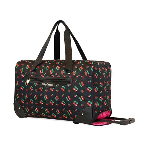 Juicy Couture Jada 22in Rolling Duffel - color: BLACK CHERRY