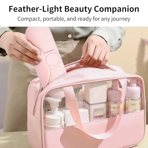 Travel Silicone Makeup Brush Holder with Cleaning Pad and Magnetic Closure - color: Pink