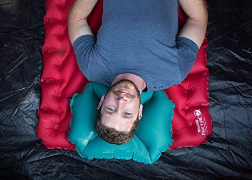 Klymit Pillow X Travel Pillow, Lightweight Inflatable Hybrid Airplane, Backpacking, Hammock, and Camping Pillow - color: Teal, style: Pillow