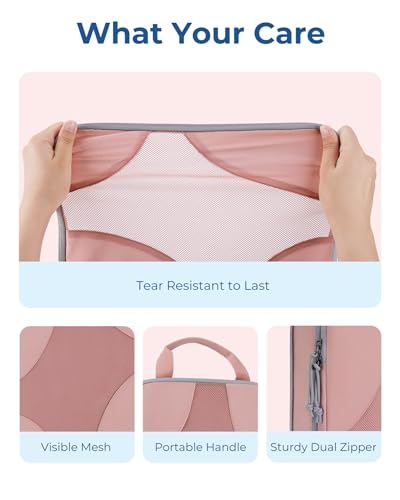 Bagsmart Compression Packing Cubes, Travel Bag Cruise Ship Essentials - color: Clay Pink, size: 6 Set