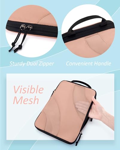 BAGSMART Compression Packing Cubes for Travel - color: Dusty Pink, size: Set of 6