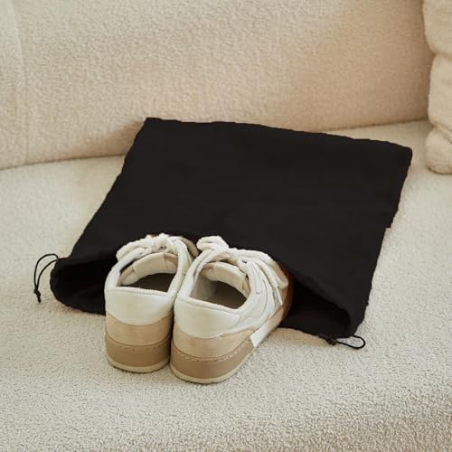 2 Piece Set Dust Cover Bags for Handbags,Purses,Shoes,and Boots - color: Black