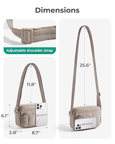 BAGSMART Cross Body Purse, Mini Crossbody Bags for Women Travel Purse - color: Dark Pink, size: Small