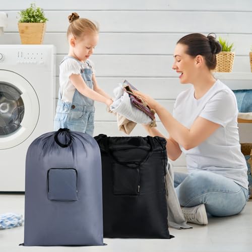 24" x 33" Extra Large Heavy Duty Laundry Bag With Handles, Travel Laundry Bag for Dirty Clothes, Laundry for Traveling,Camp, Dirty Clothes Travel Bag,