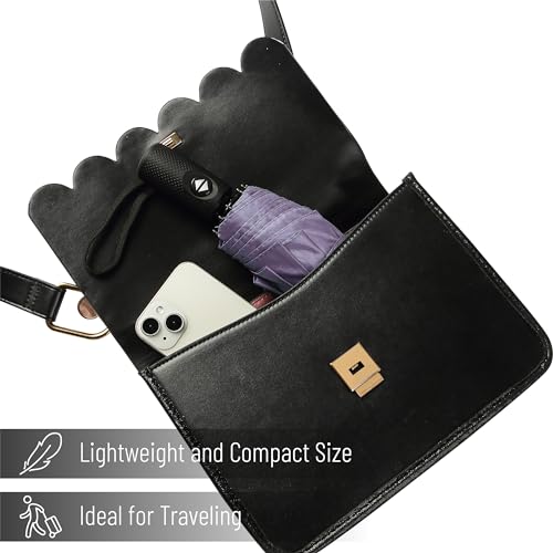Mr. Pen- Windproof Travel Umbrella, Small Water-Resistant Automatic Folding Umbrella for Rain and Sun, Light, Compact and Portable for Women & Men, Fits Car & Backpack - color: Purple