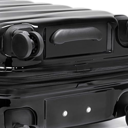 Traveler's Choice Edinburgh II Hardside Spinner Luggage, TSA Lock, Black, 25" Medium - color: Black, size: 25" Medium