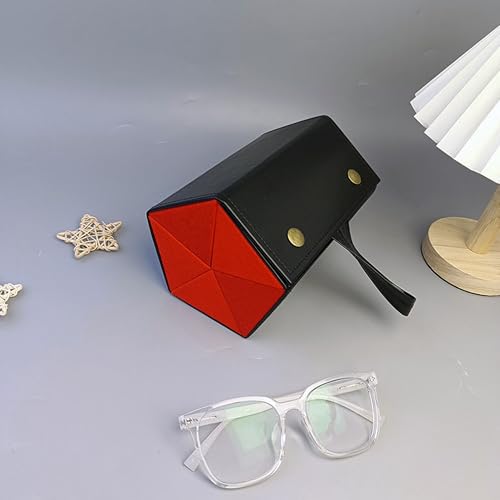 Longjet Sunglasses Organizer Travel Glasses Case Eyeglasses Storage Box - color: Black Red