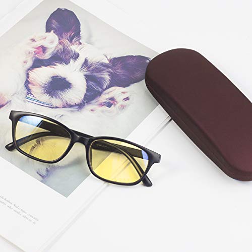 RayLove Unisex Hard Shell Eyeglasses Cases, Protective Case For Glasses - color: Brown