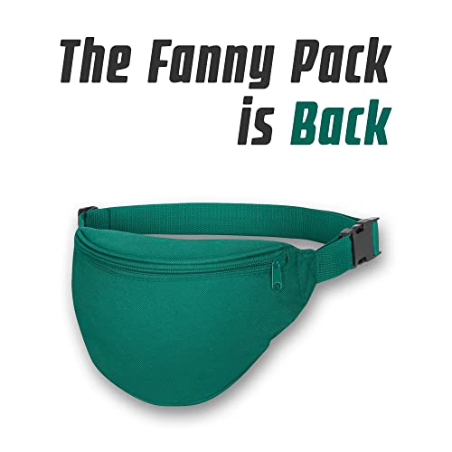 Fanny Pack, Unisex 2 Zipper Quick Release Buckle Travel Sport Running Waist Fanny Pack For Women Men