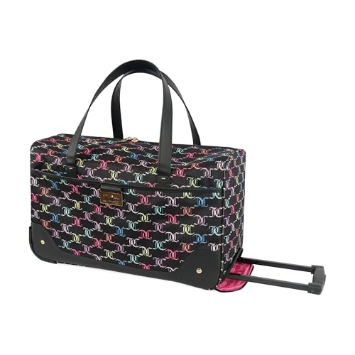 Juicy Couture Sahara 22in Rolling Duffel - color: BLACK MULTI JC TILE