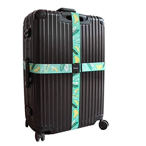 Teeoff Elastic Luggage Straps Suitcase Belts Travel Bag Accessories Adjustable 220CM (Banana) - color: Banana
