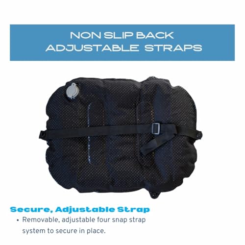 Adjustable Inflatable Lumbar Support Pillow for Airplane, Car & Office